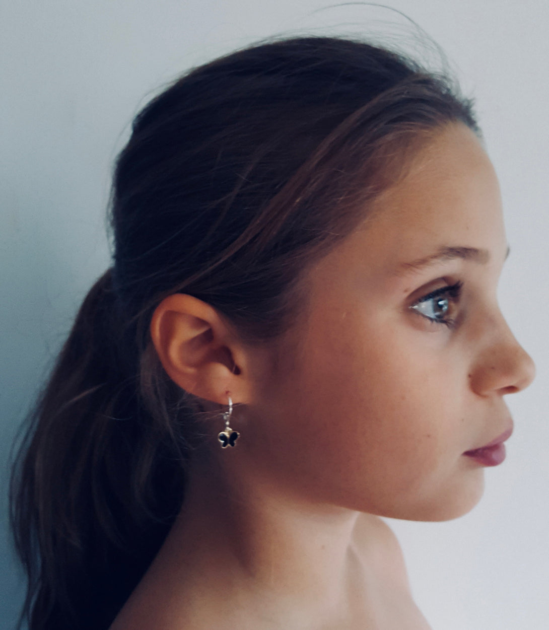 Butterfly Enamel Earrings Handmade In Sterling Silver