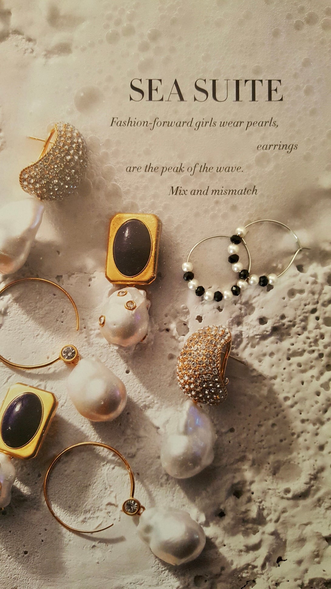 Onyx And Pearl Hoop Earrings, June And December Birthstone Jewellery