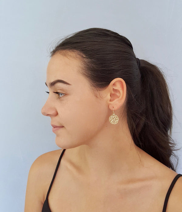 Hammered Coin Earrings