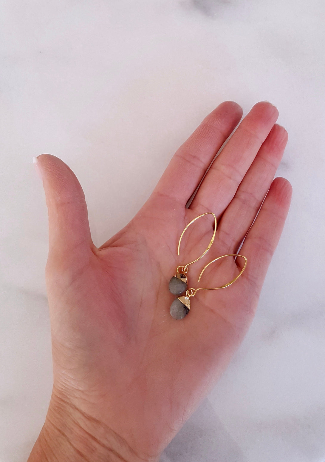 Labradorite Drop Earrings, February And March Birthstone, Stone Of Transformation