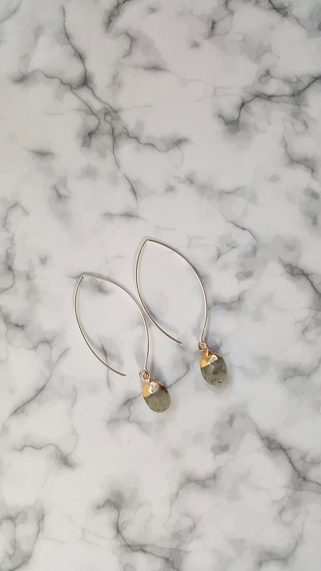 Labradorite Drop Earrings, February And March Birthstone, Stone Of Transformation