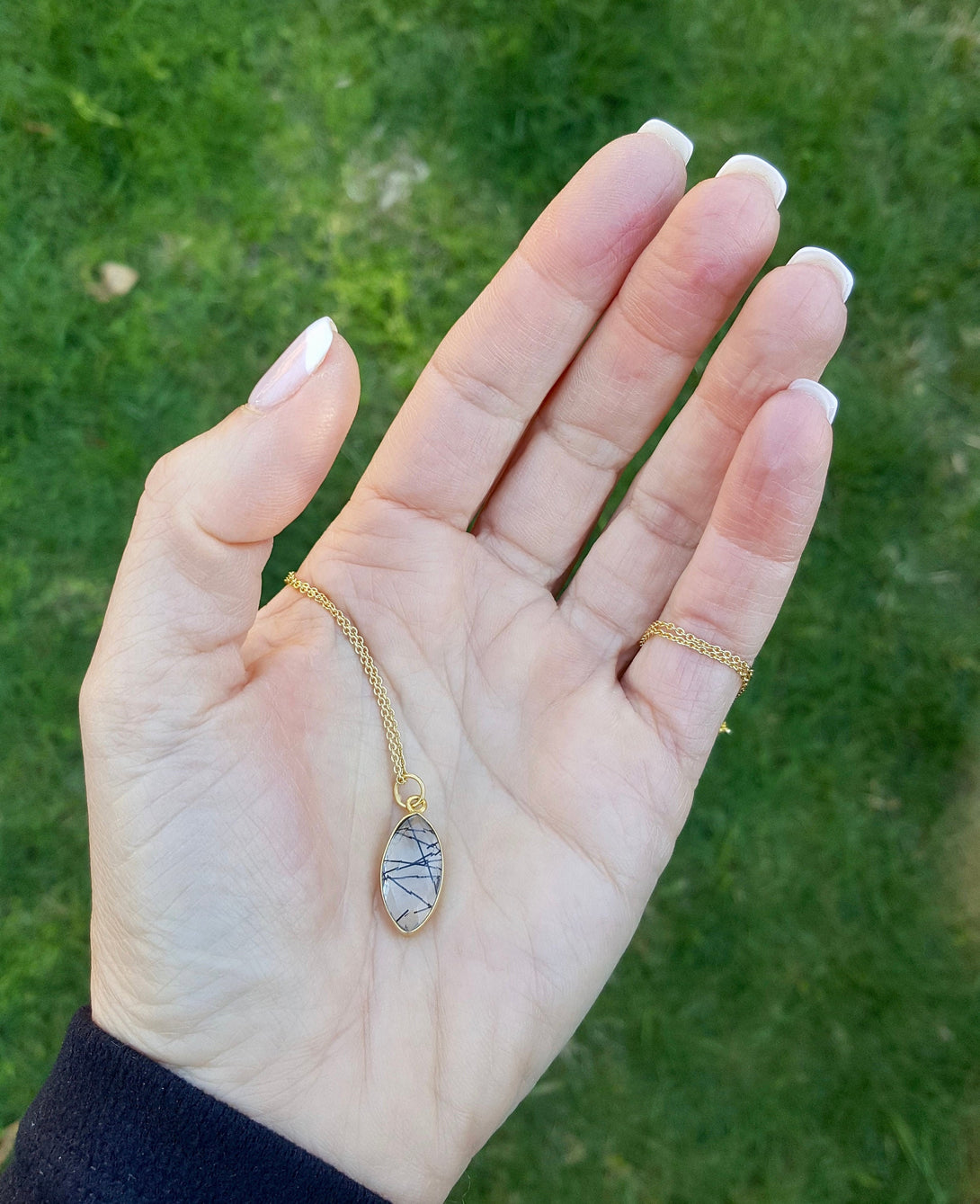 Rutilated Quartz Crystal Necklace