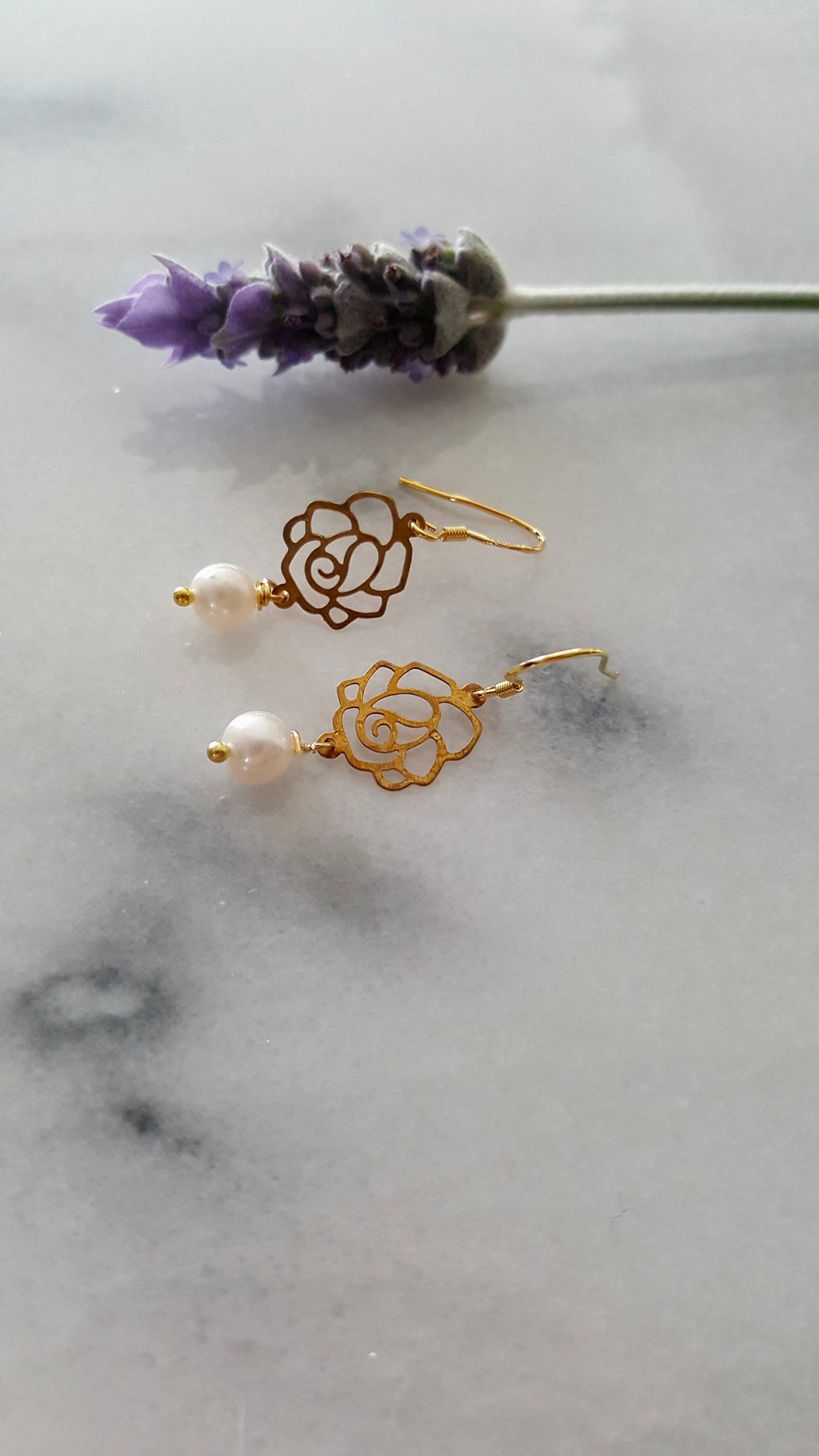 Filigree Flower Pearl Earrings, Symbolic June Birthstone Jewellery