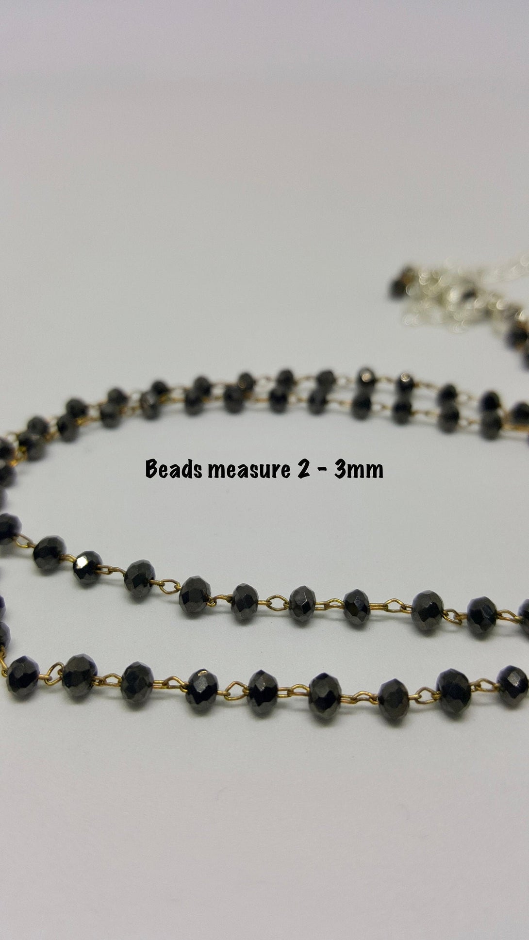 Dainty And Delicate Onyx Bead Necklace