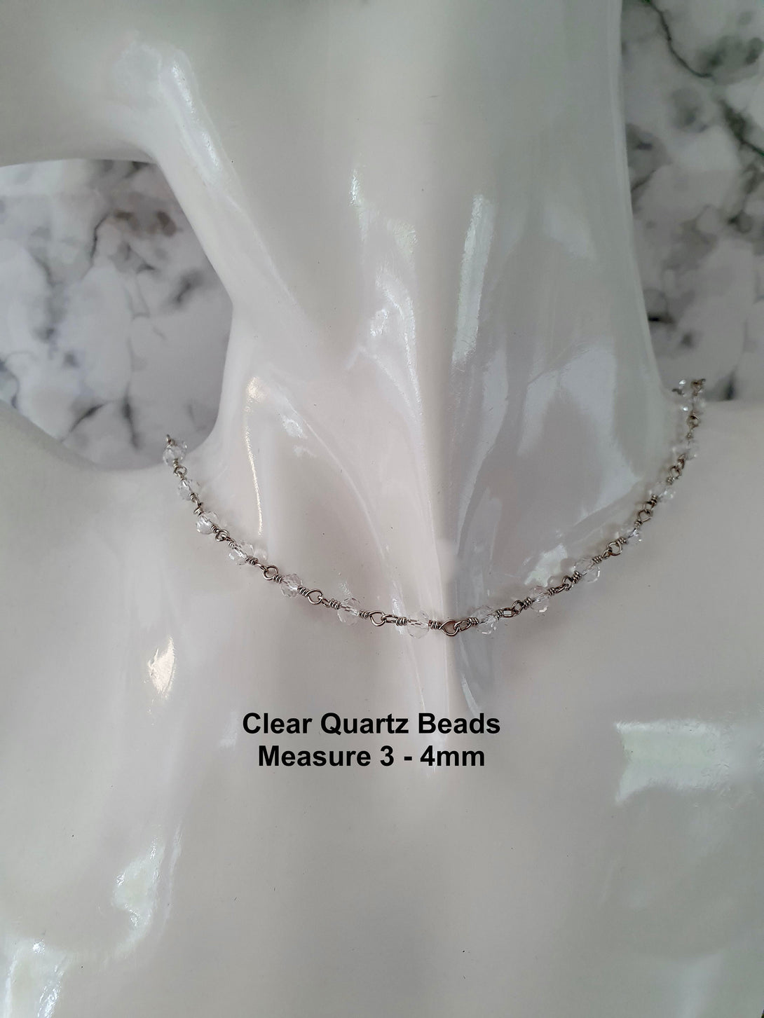 Clear Quartz Necklace, April Birthstone Jewellery