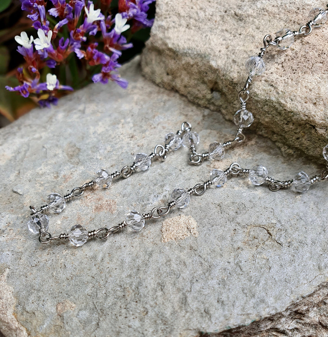 Clear Quartz Necklace, April Birthstone Jewellery