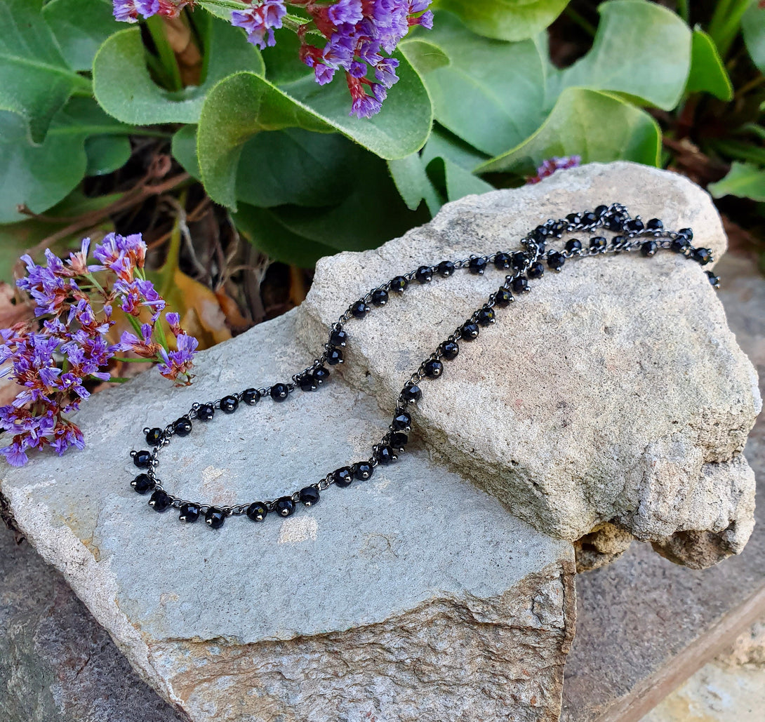 Handcrafted Onyx Bead Necklace