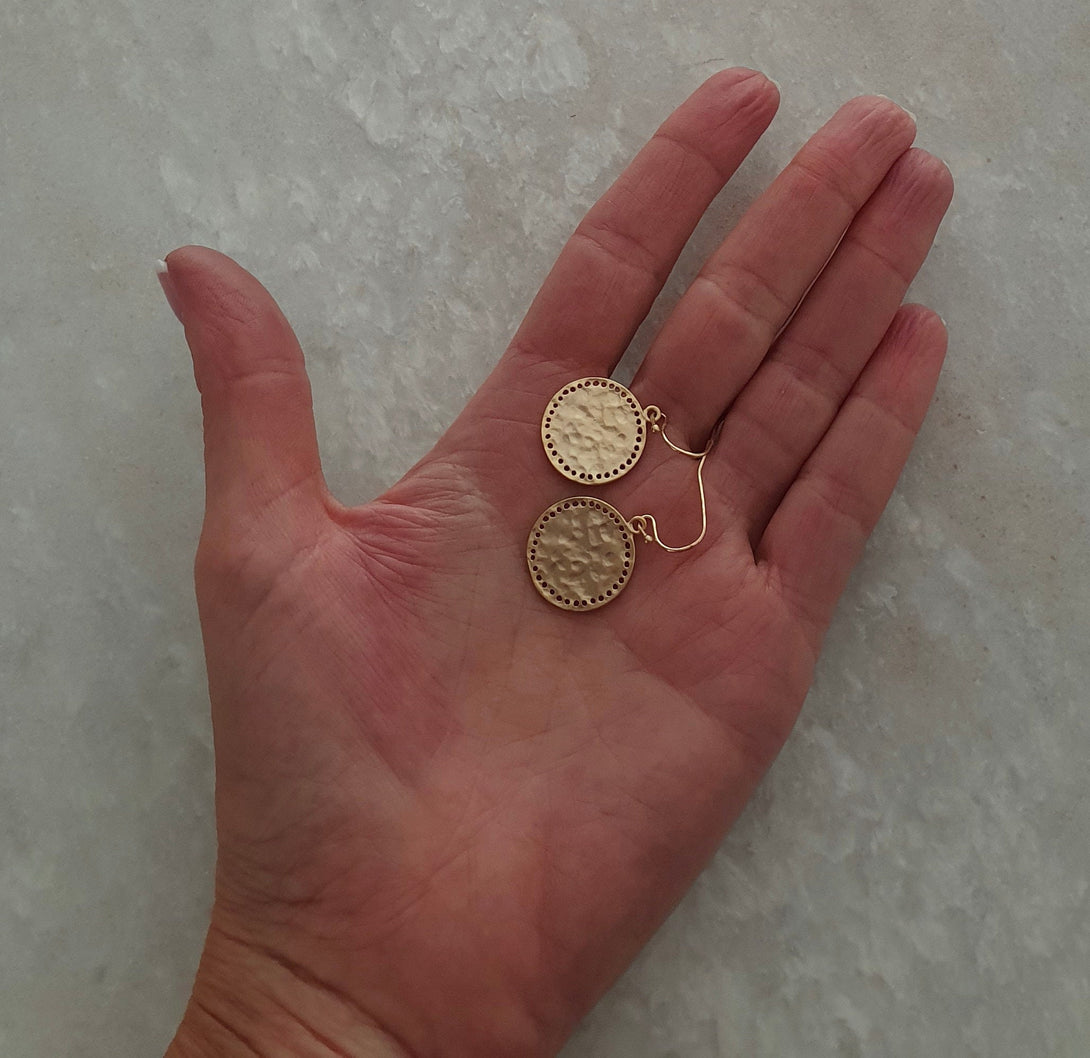 Hammered Coin Earrings