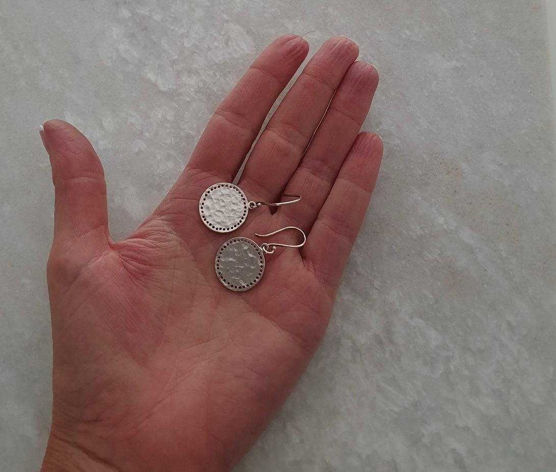 Hammered Coin Earrings