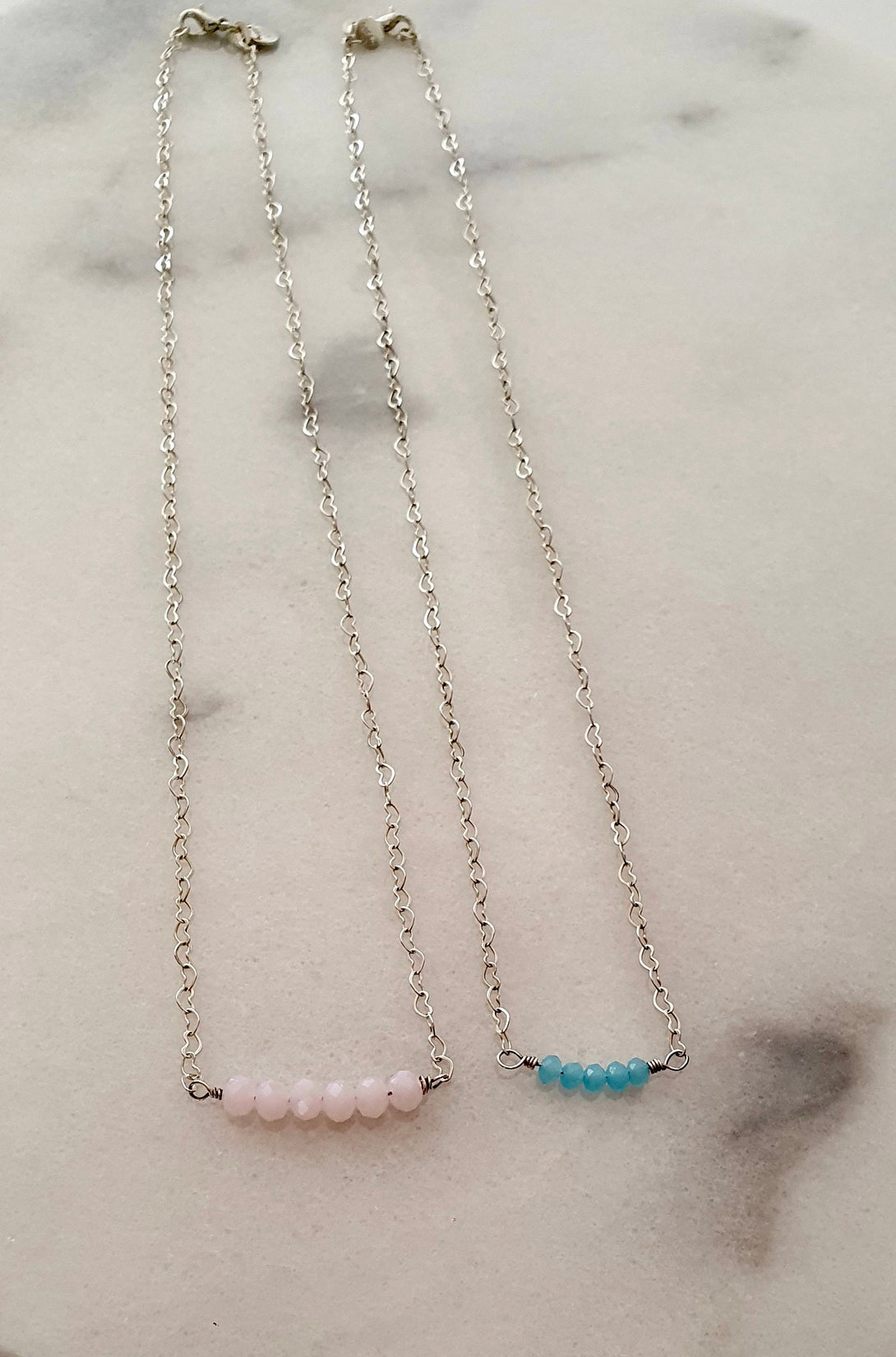 Dainty Gemstone Bar Necklace