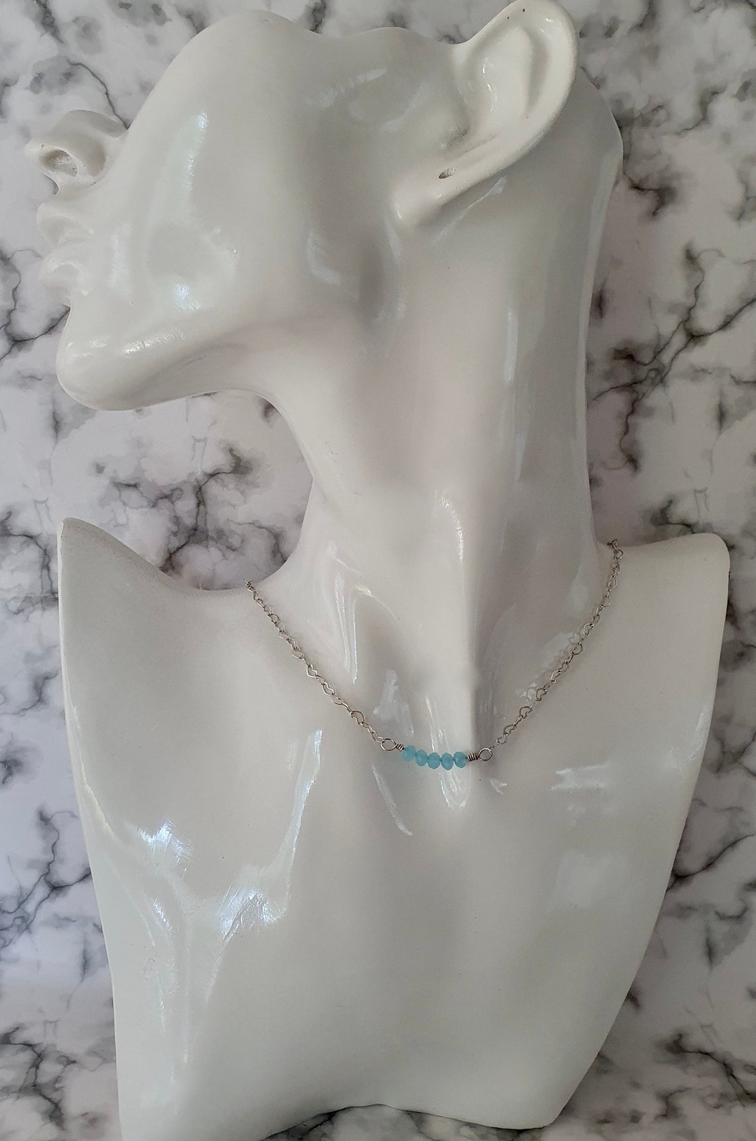 Dainty Gemstone Bar Necklace