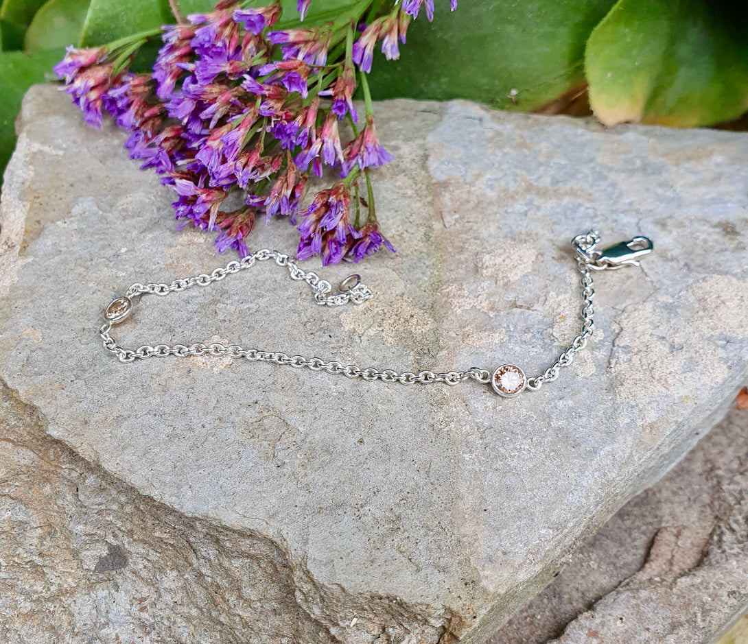 Dainty Diamond Station Bracelet