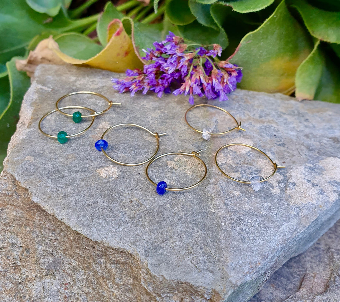 Gemstone Hoops, Birthstone Jewellery, Crystals That Heal