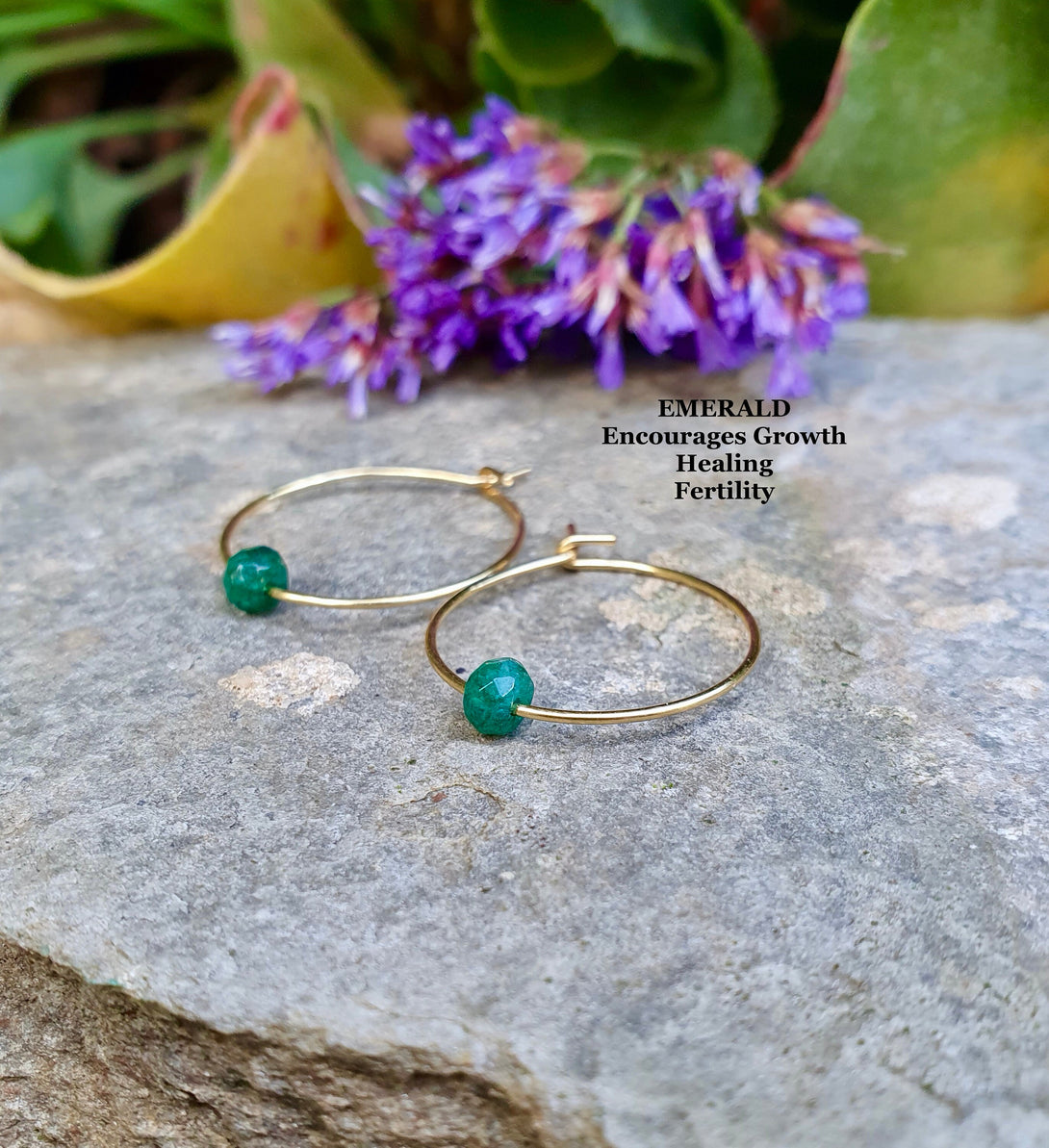 Gemstone Hoops, Birthstone Jewellery, Crystals That Heal