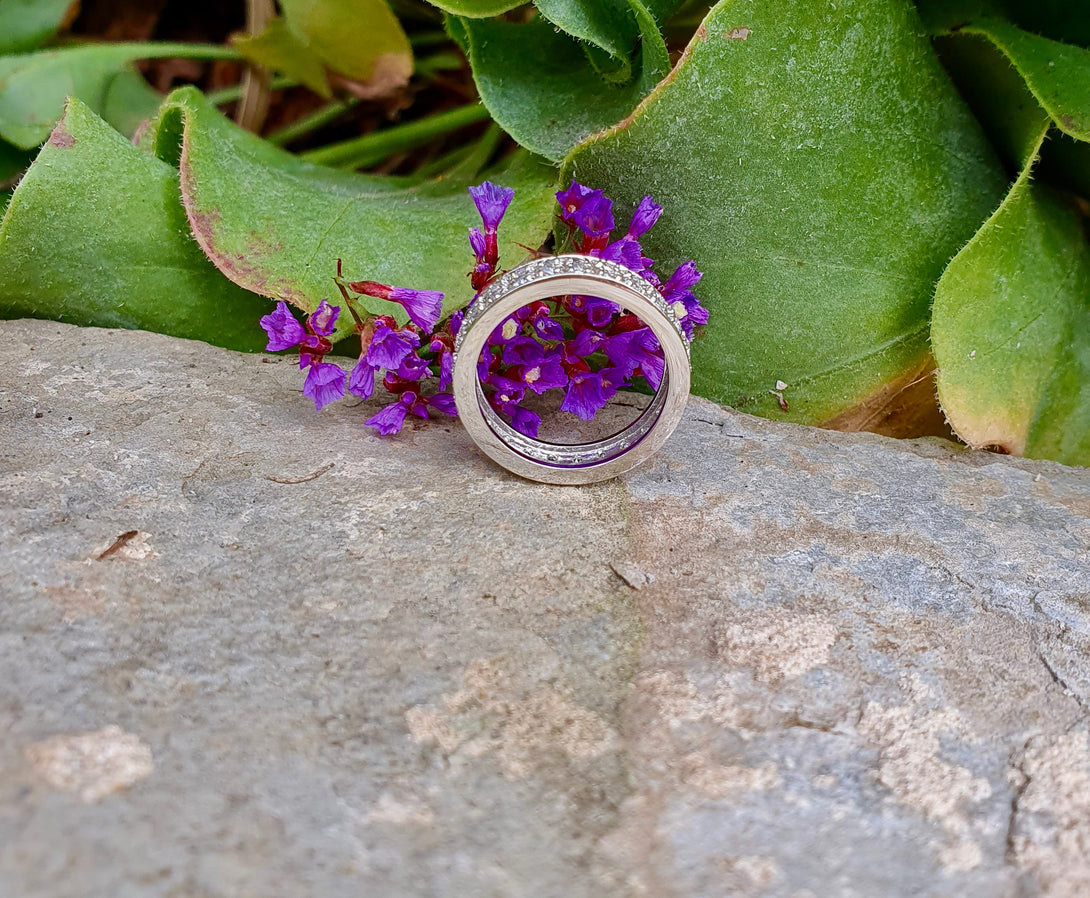 Full Eternity Ring, Pave, Sterling Silver