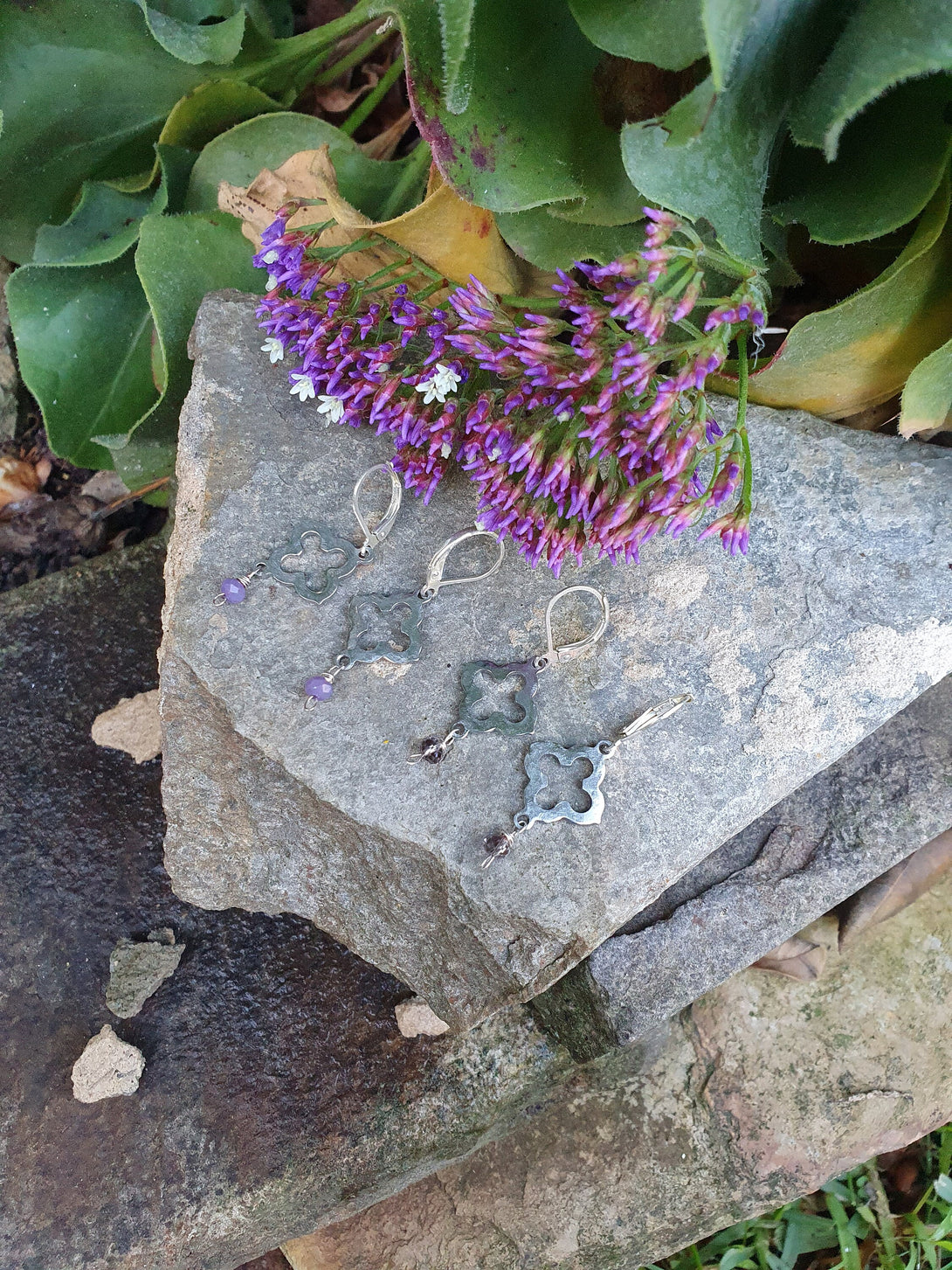 Moroccan Earrings With Gemstone Bead