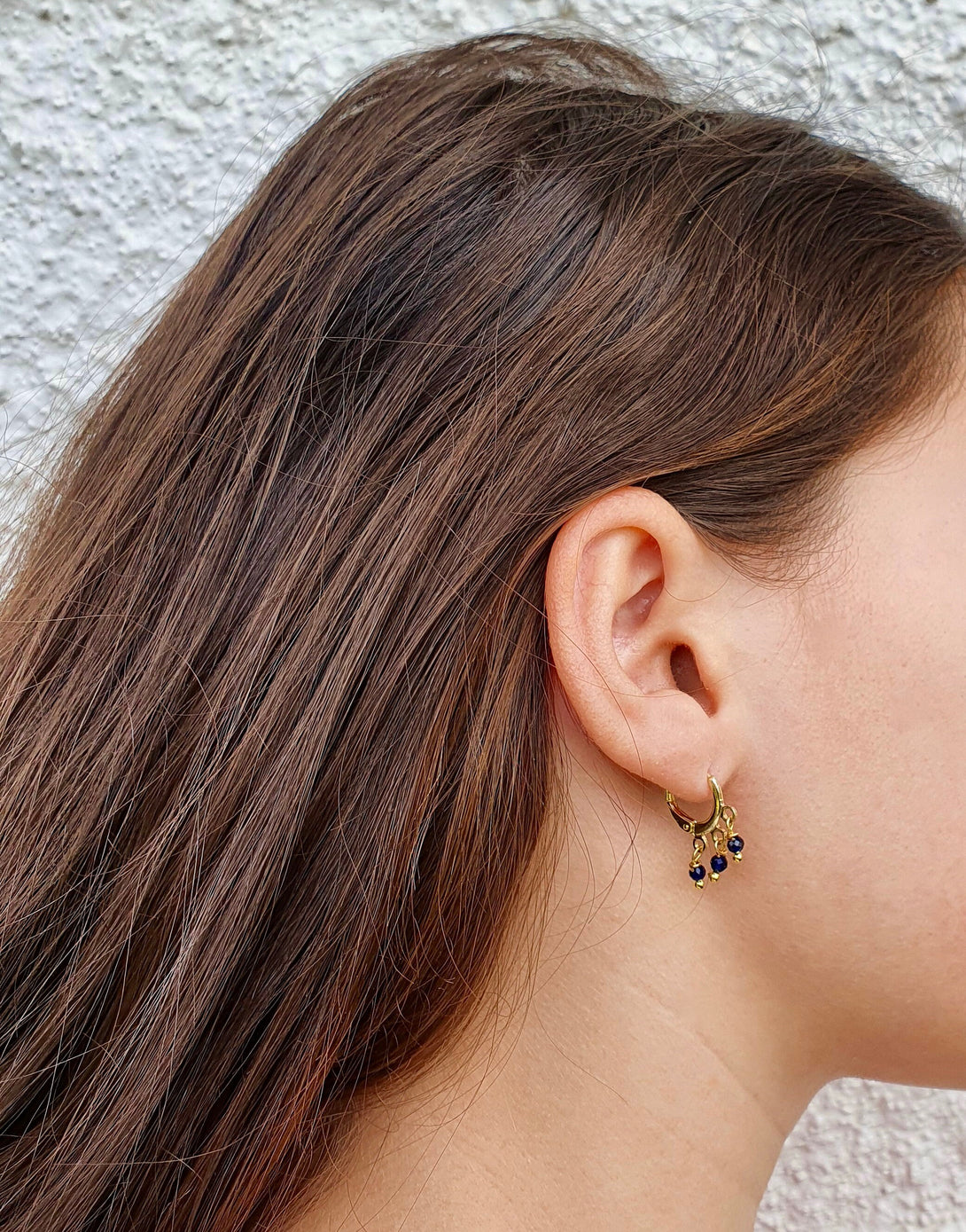 Mini Garnet Chandelier Hoop Earrings, January Birthstone Jewellery