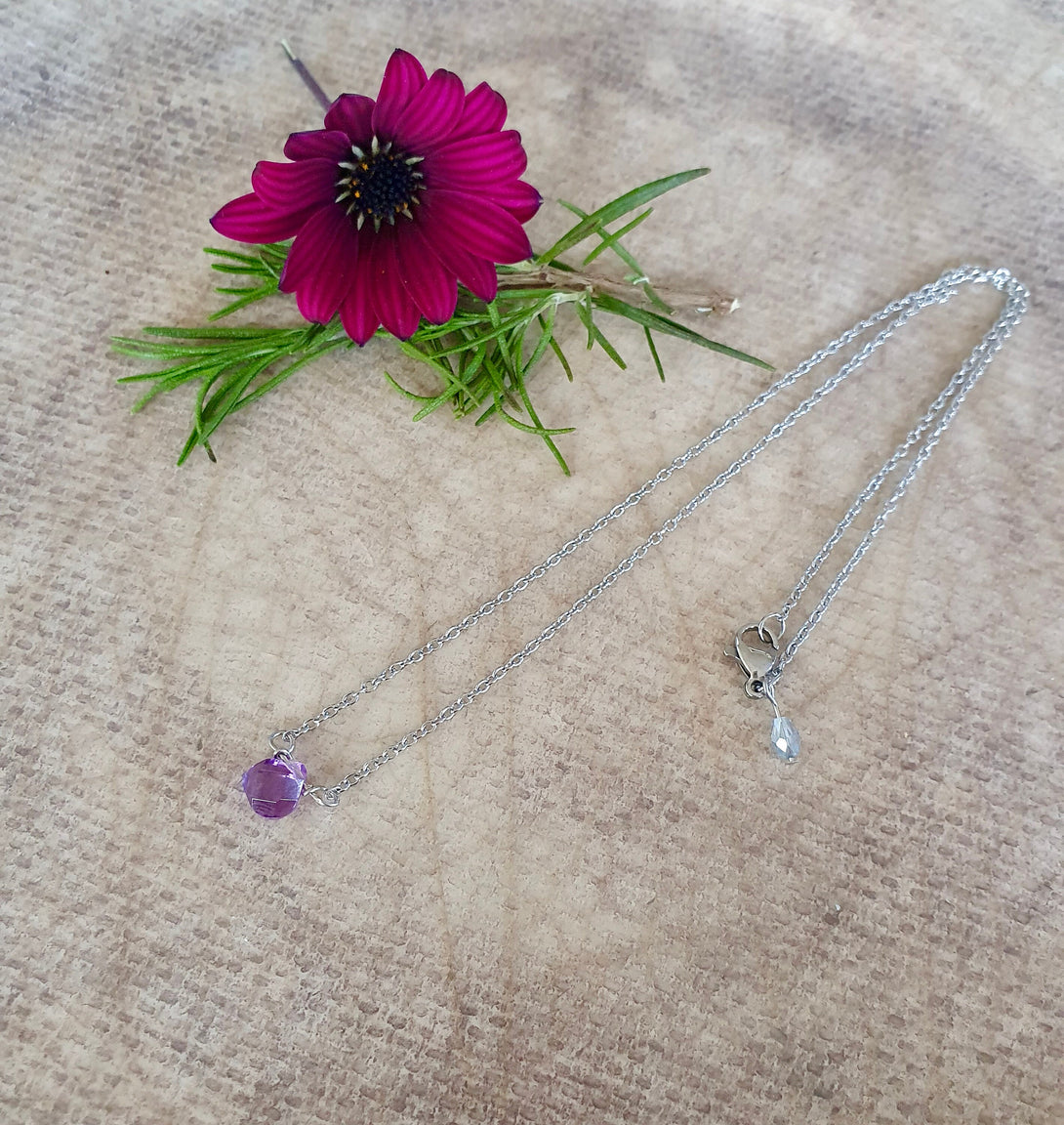 Minimalist Gemstone Necklace, Handmade Healing Birthstone Jewellery