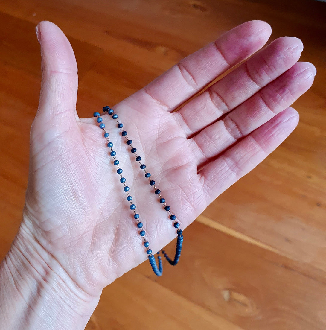 Sapphire Bead Necklace, Birthstone Jewellery