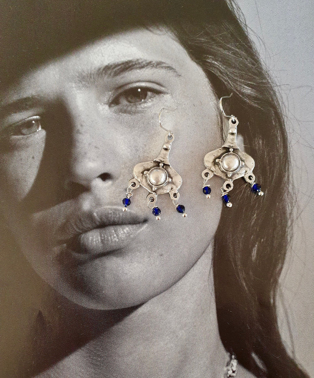 Sapphire Chandelier Earrings, September Birthstone Jewellery