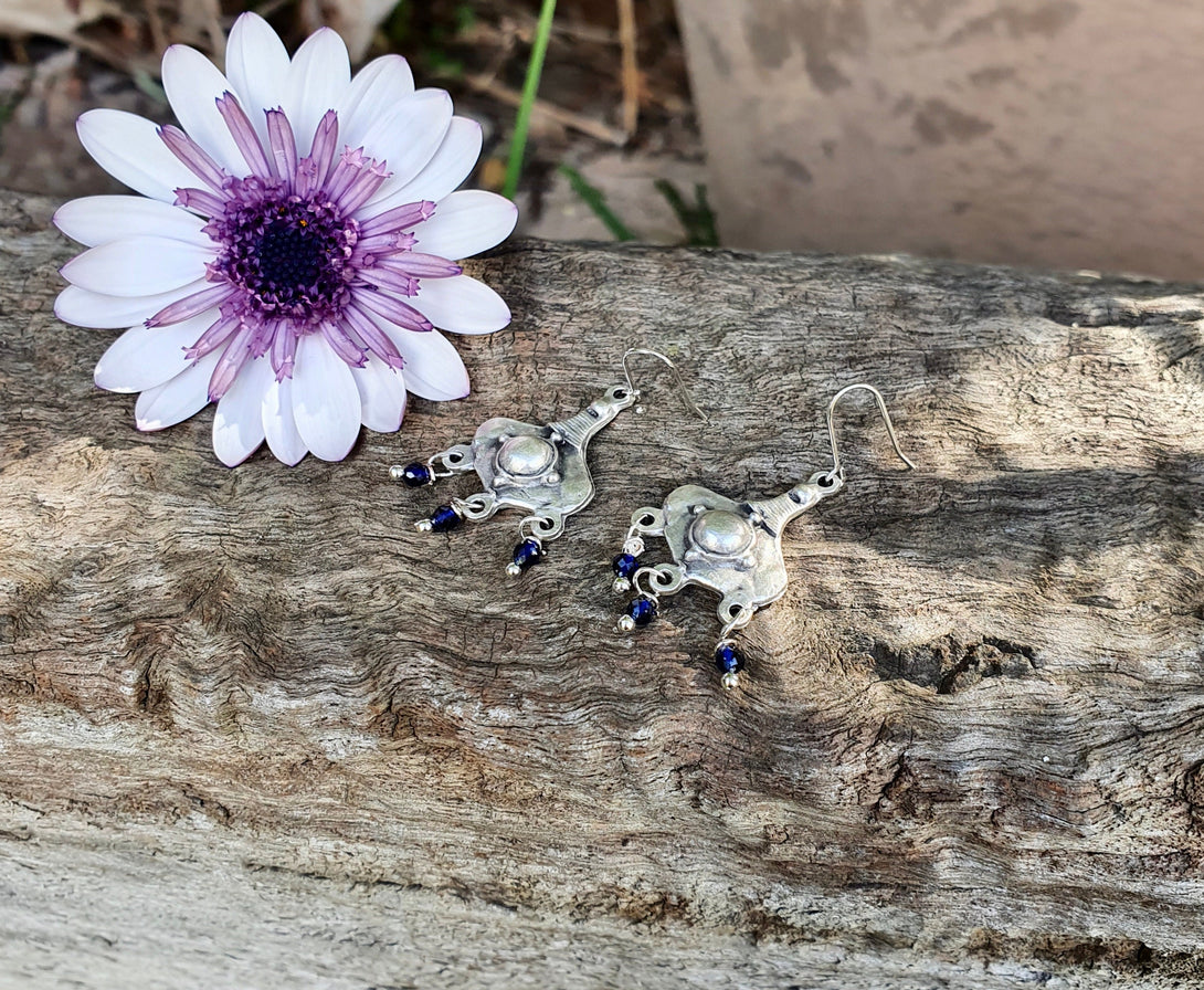 Sapphire Chandelier Earrings, September Birthstone Jewellery