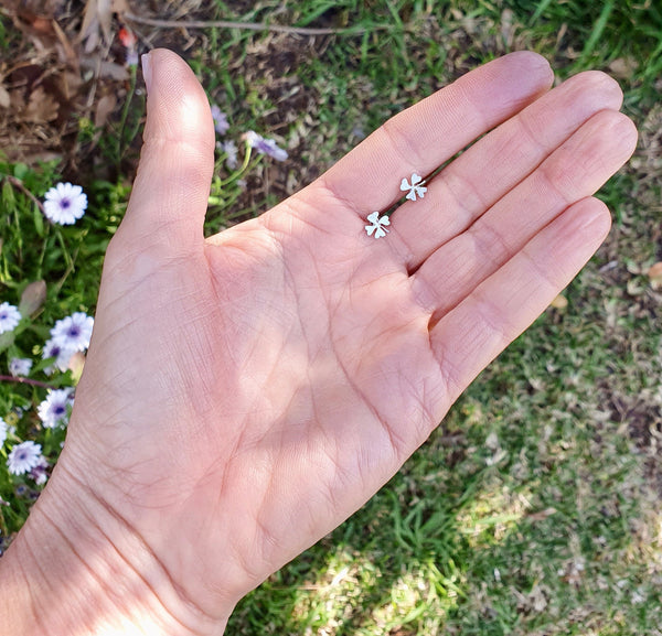 Lucky Four Leaf Clover Stud Earrings