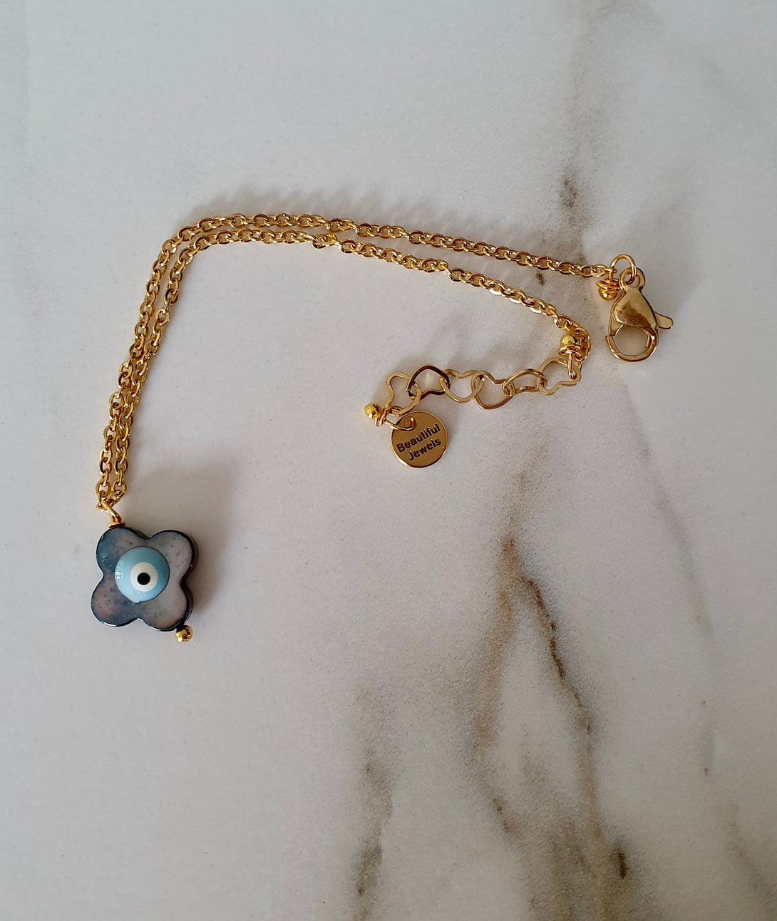 Evil Eye Clover Necklace, Symbolic Jewellery