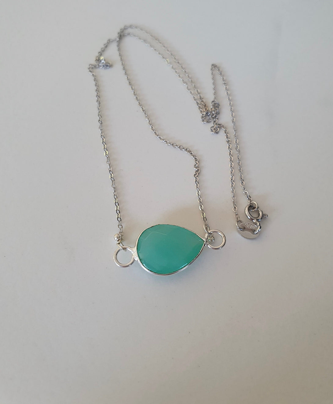 Sterling Silver Aquamarine Pendant Necklace, March Birthstone Jewellery