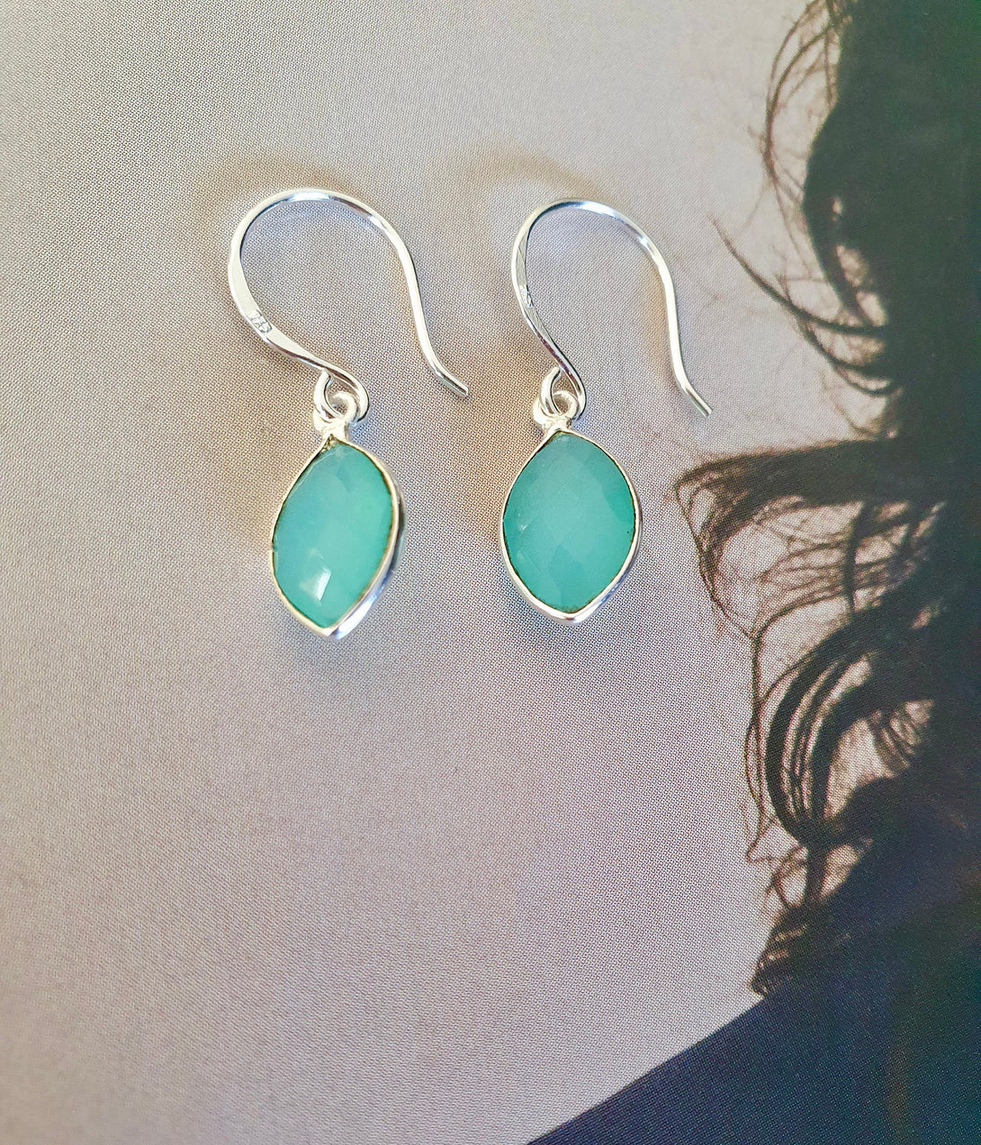 Sterling Silver Aquamarine Drop Earrings, March Birthstone Jewellery