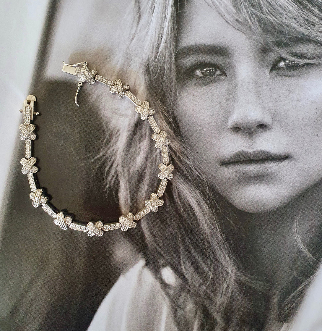 Sterling Silver X Eternity, Tennis Bracelet