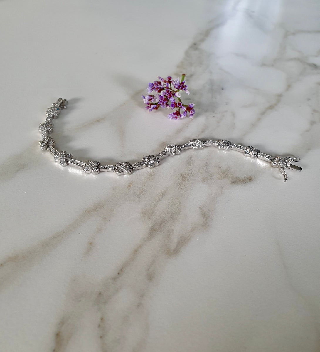 Sterling Silver X Eternity, Tennis Bracelet