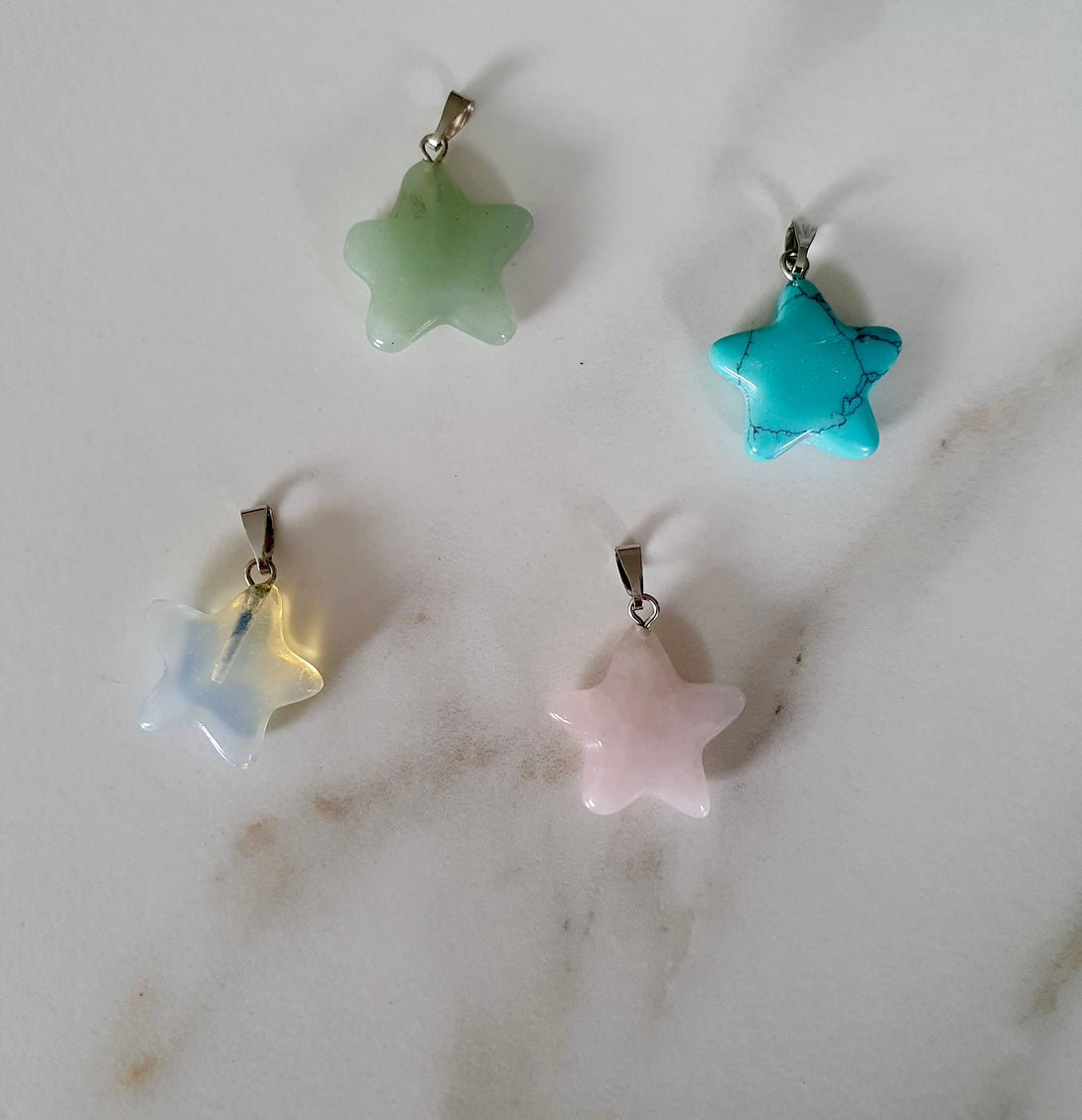 Gemstone Star Pendants, Birthstone Jewellery