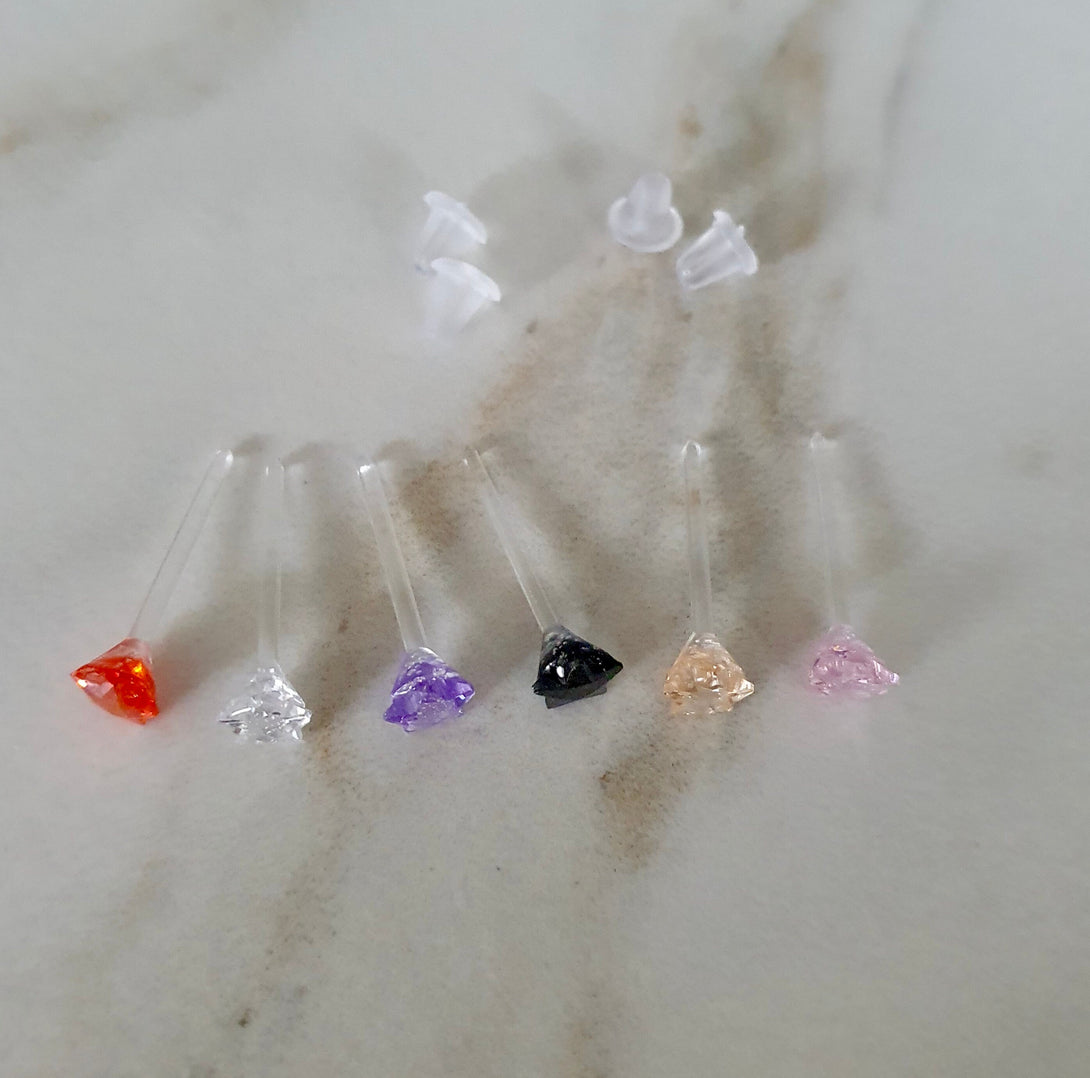 Single Hypoallergenic Flexible Bioplast Star Studs, Tragus, Helix, Cartilage, Body Jewellery