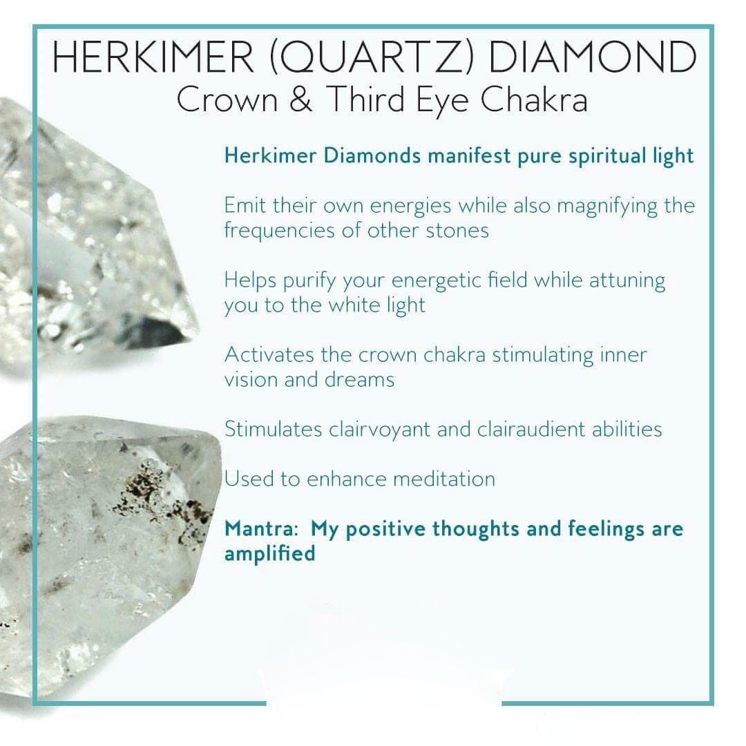 Herkimer Diamond And Enamel Chain Drop Earrings, April Birthstone, Stone Of Attunement