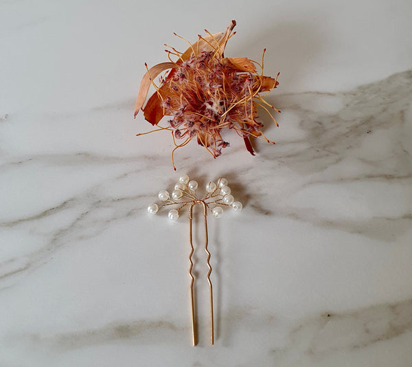 Pearl Bridal Hair Pin, Wedding Accessories For Brides