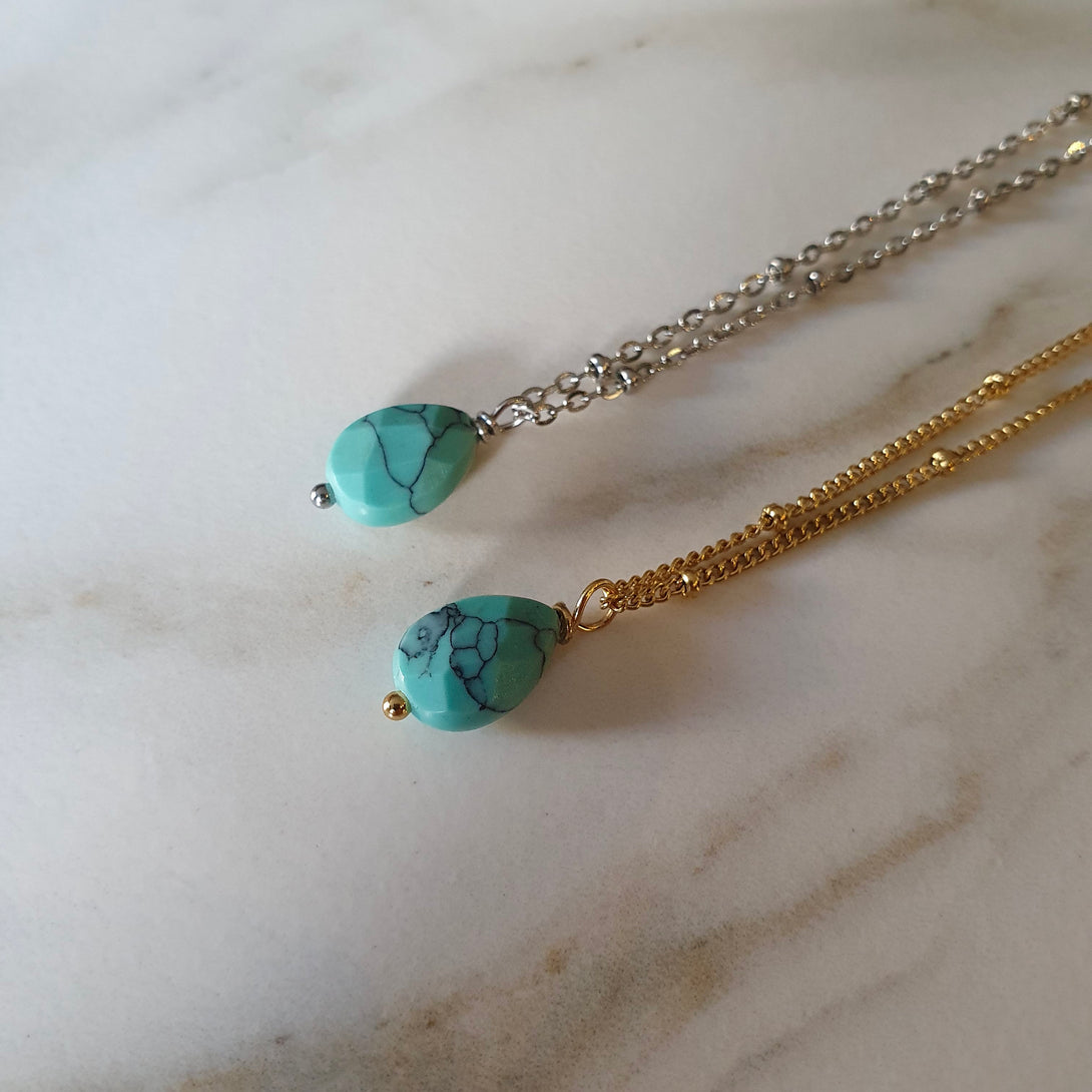 Turquoise Pendant Necklace, December Birthstone Jewellery, Symbolic Gifts Of Love