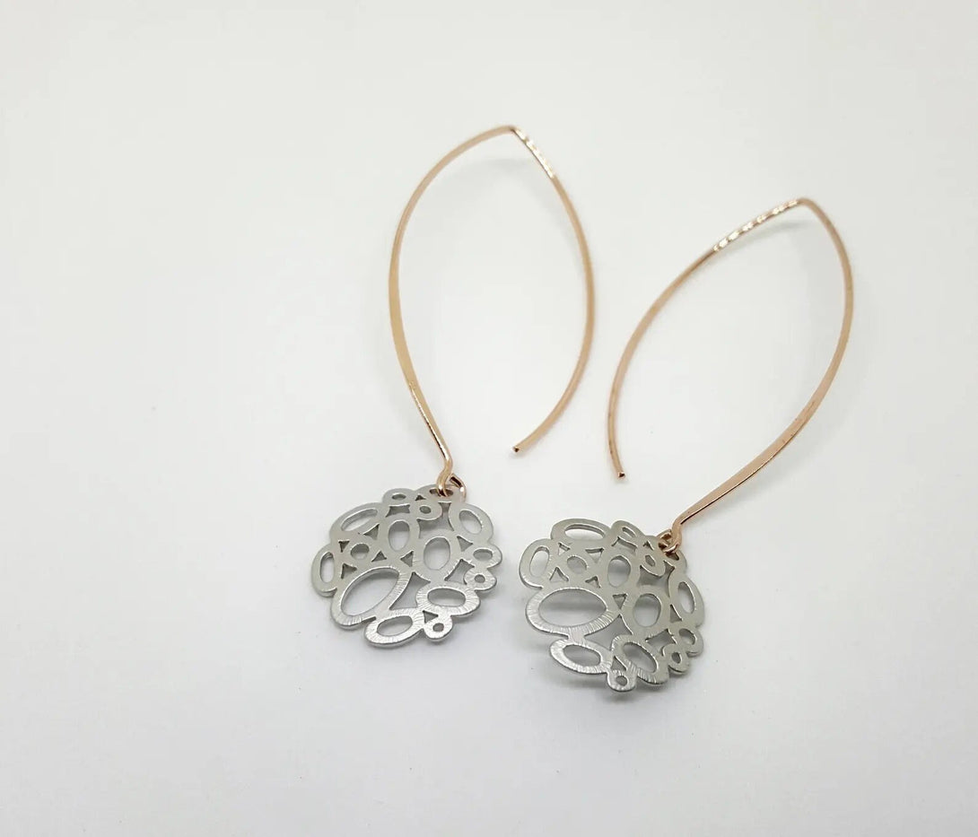 Filigree Earrings, Handcrafted Sterling Silver Drop Earrings, Light Weight Dangles