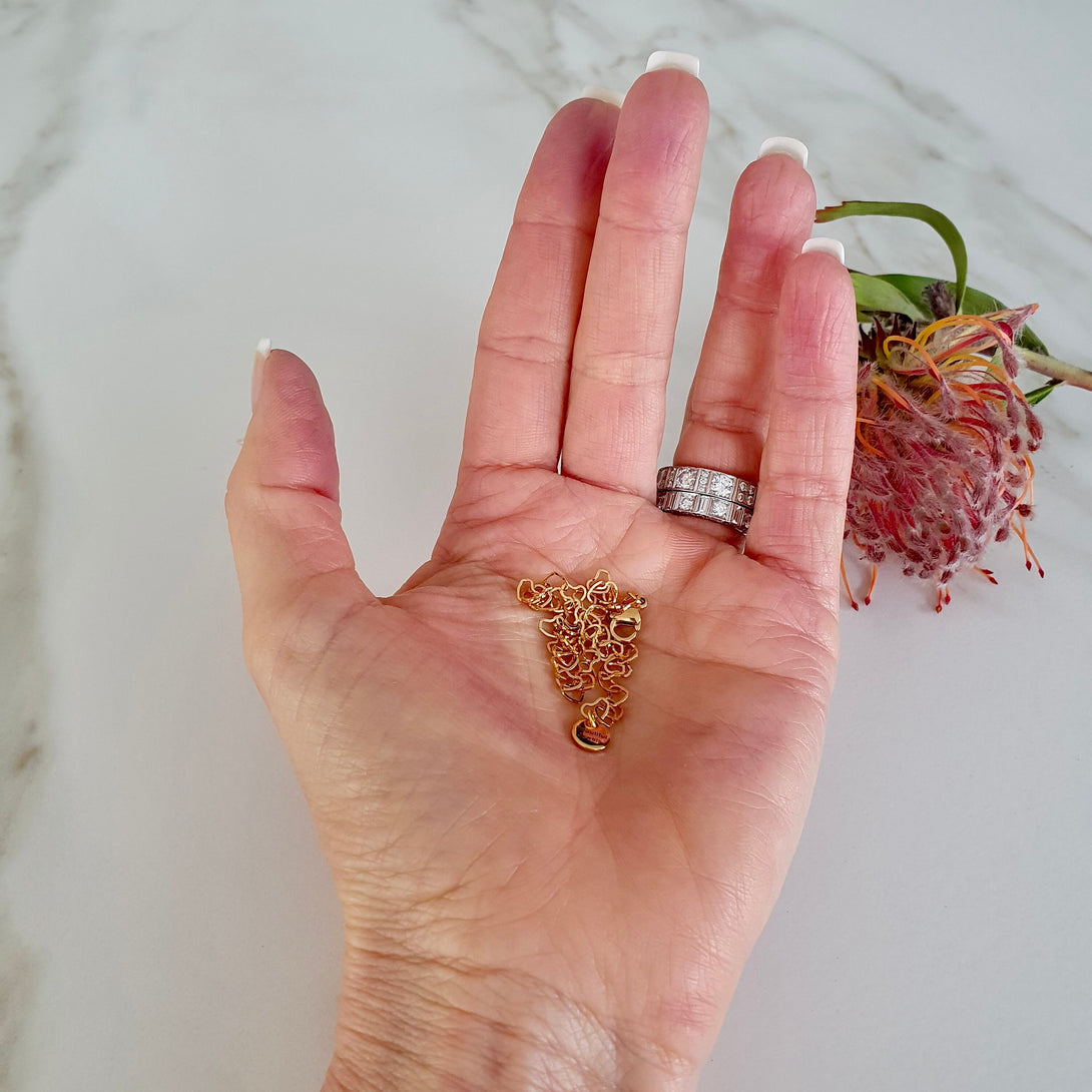 Open Heart Layer Bracelet In Silver Or Gold, Dainty And Delicate Jewellery