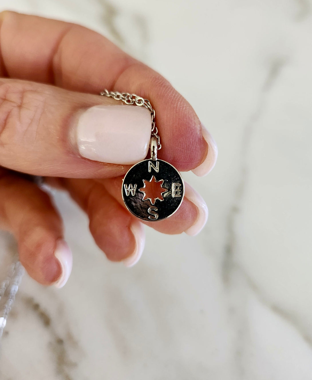 Compass Necklace, Inspirational Gift