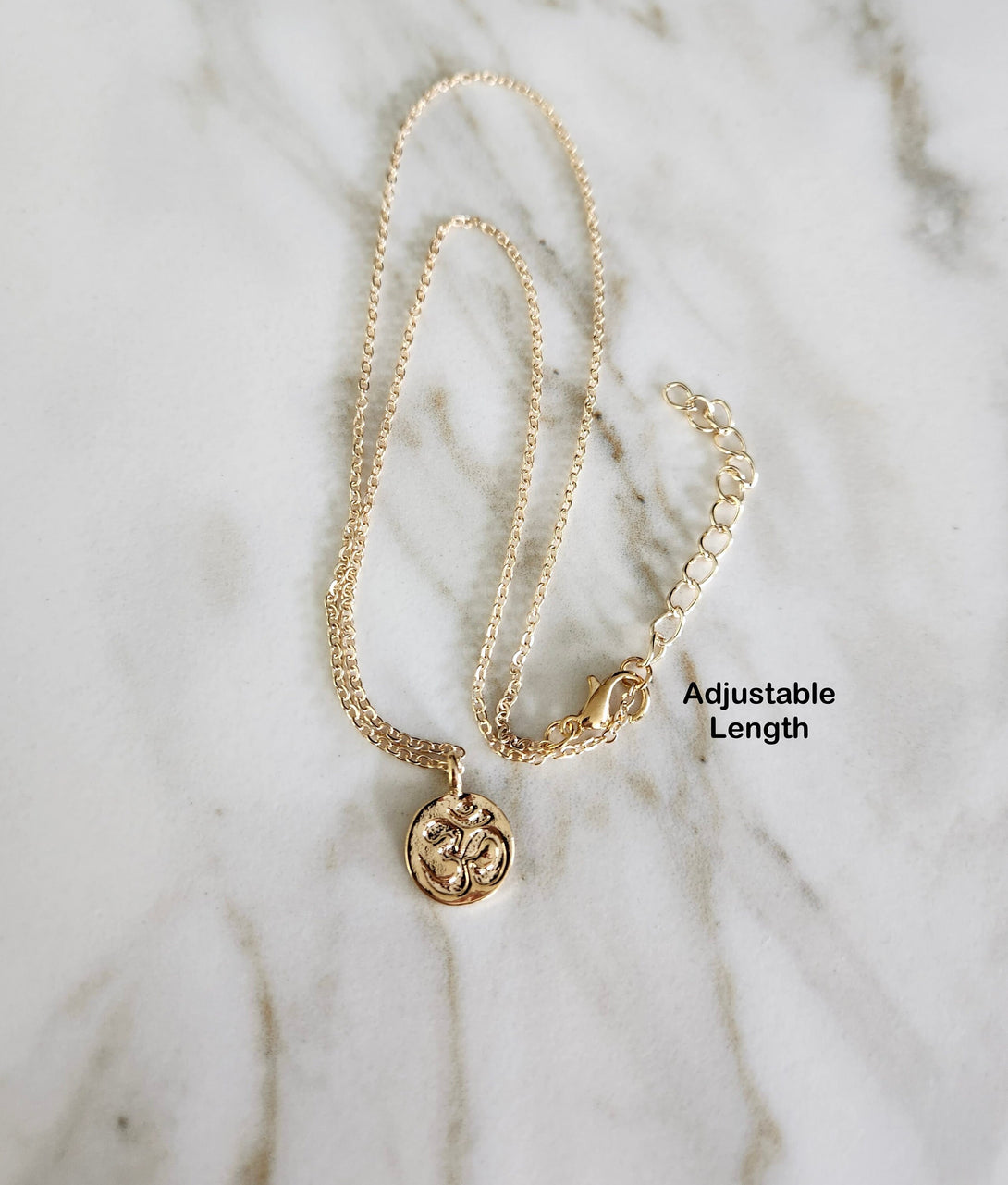 Om Necklace, Mind, Body, Spirit Symbol Charm, Message Jewellery, Yoga Gift