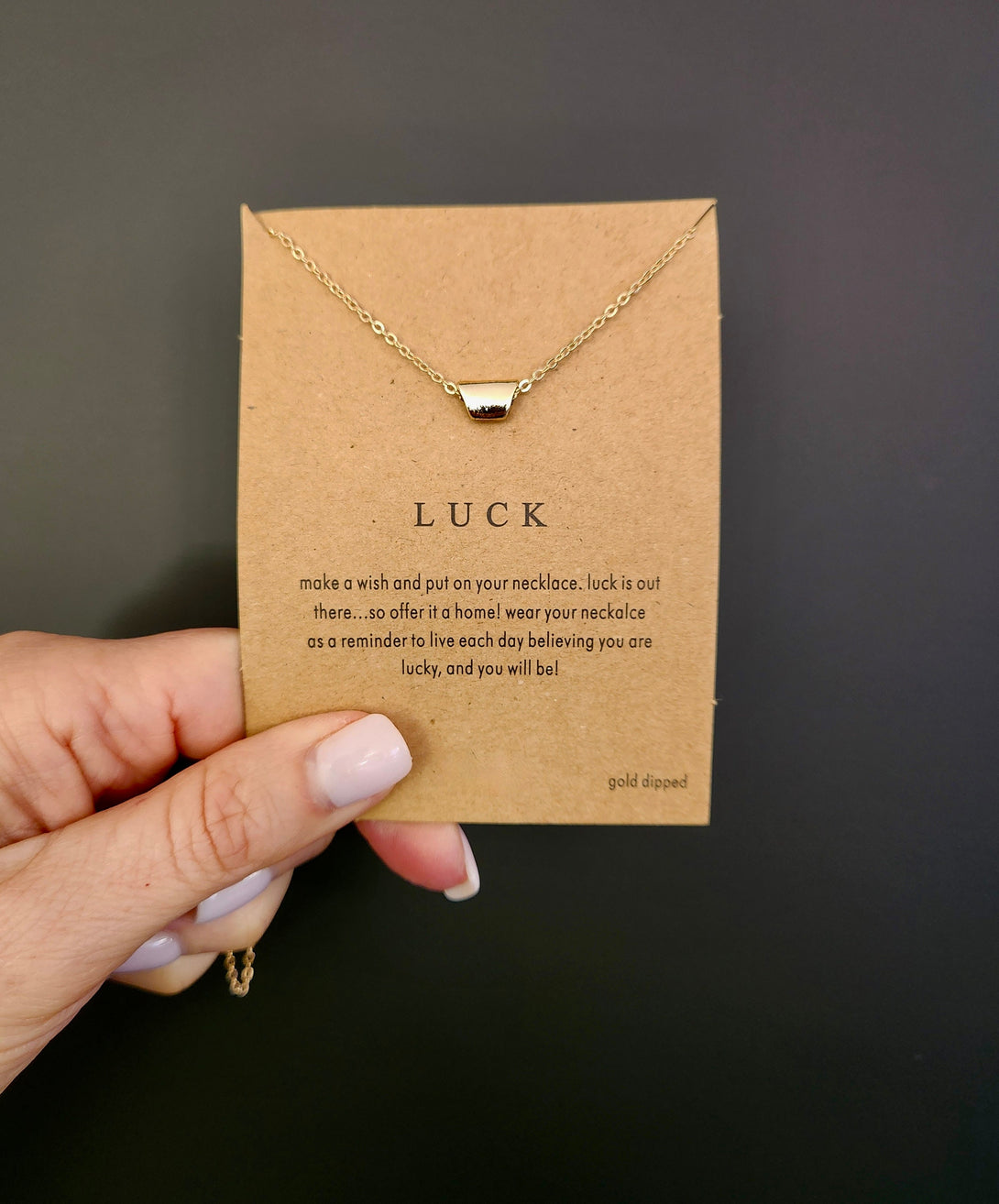 Lucky Little Bean Pendant Necklace