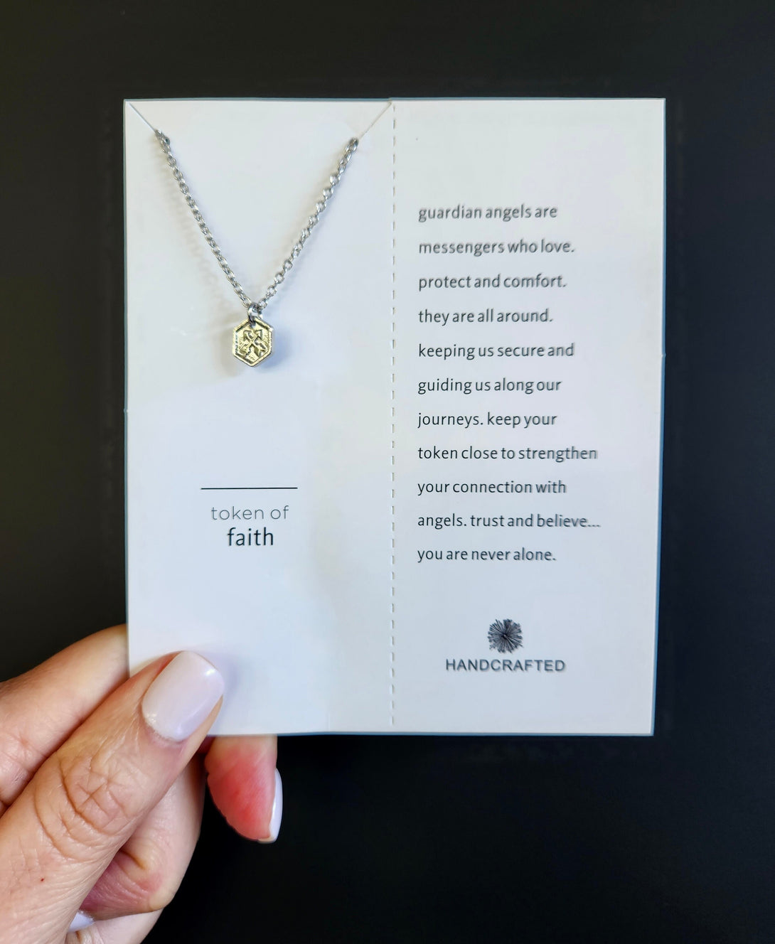 Crossing Arrow Necklace, Symbolic Friendship Gift, Inspirational Token of Faith Jewellery with Carded Message