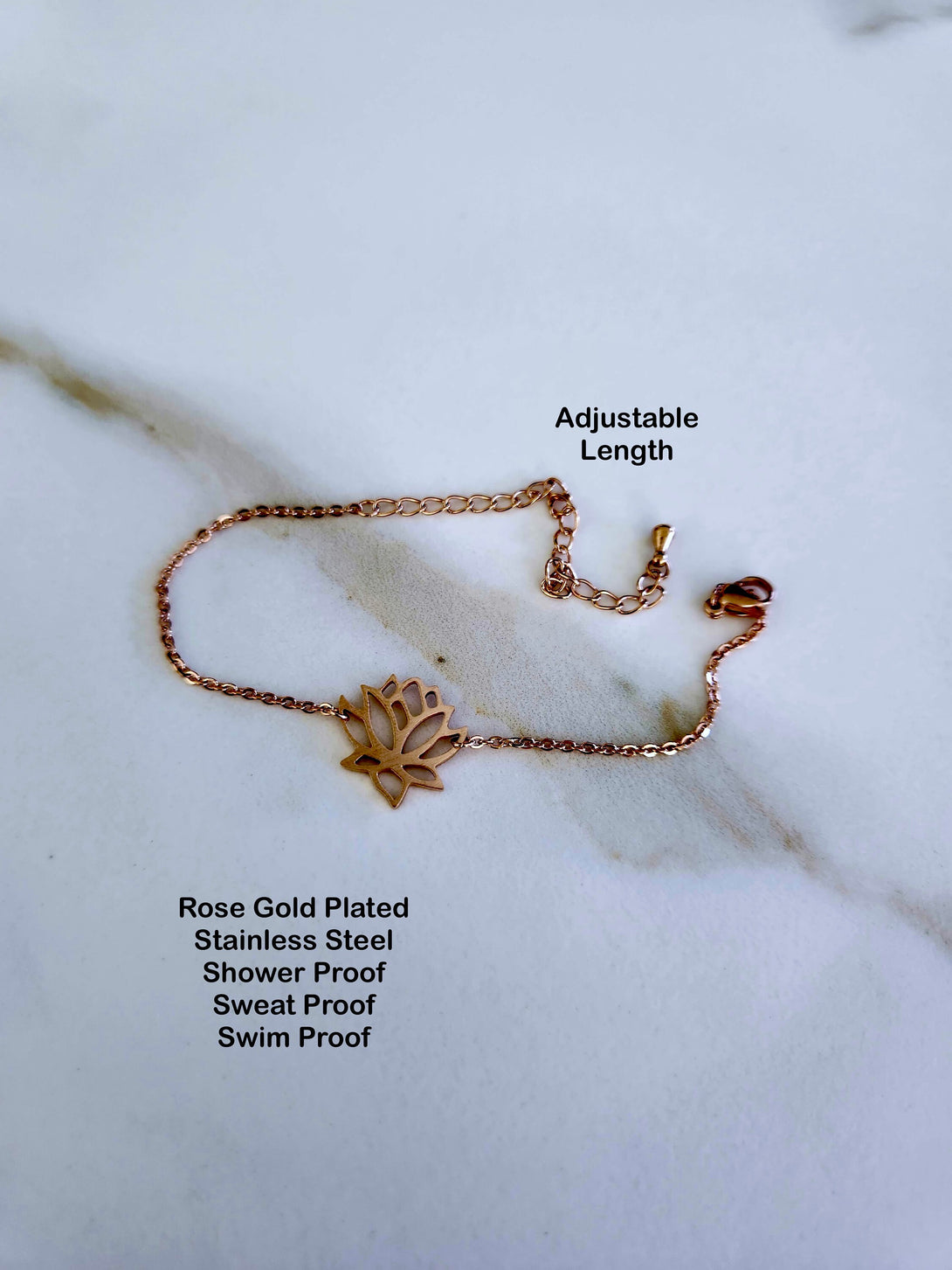 Rose Gold Lotus Bracelet, Symbolic New Beginnings Jewellery