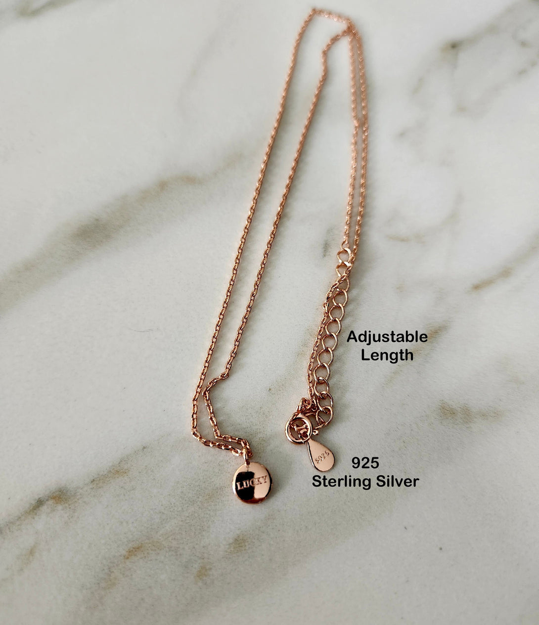 Chic Minimalist Lucky Bean Pendant Necklace in Sterling Silver or Rose Gold, Unisex Jewellery for Every Day Luck And Good Vibes