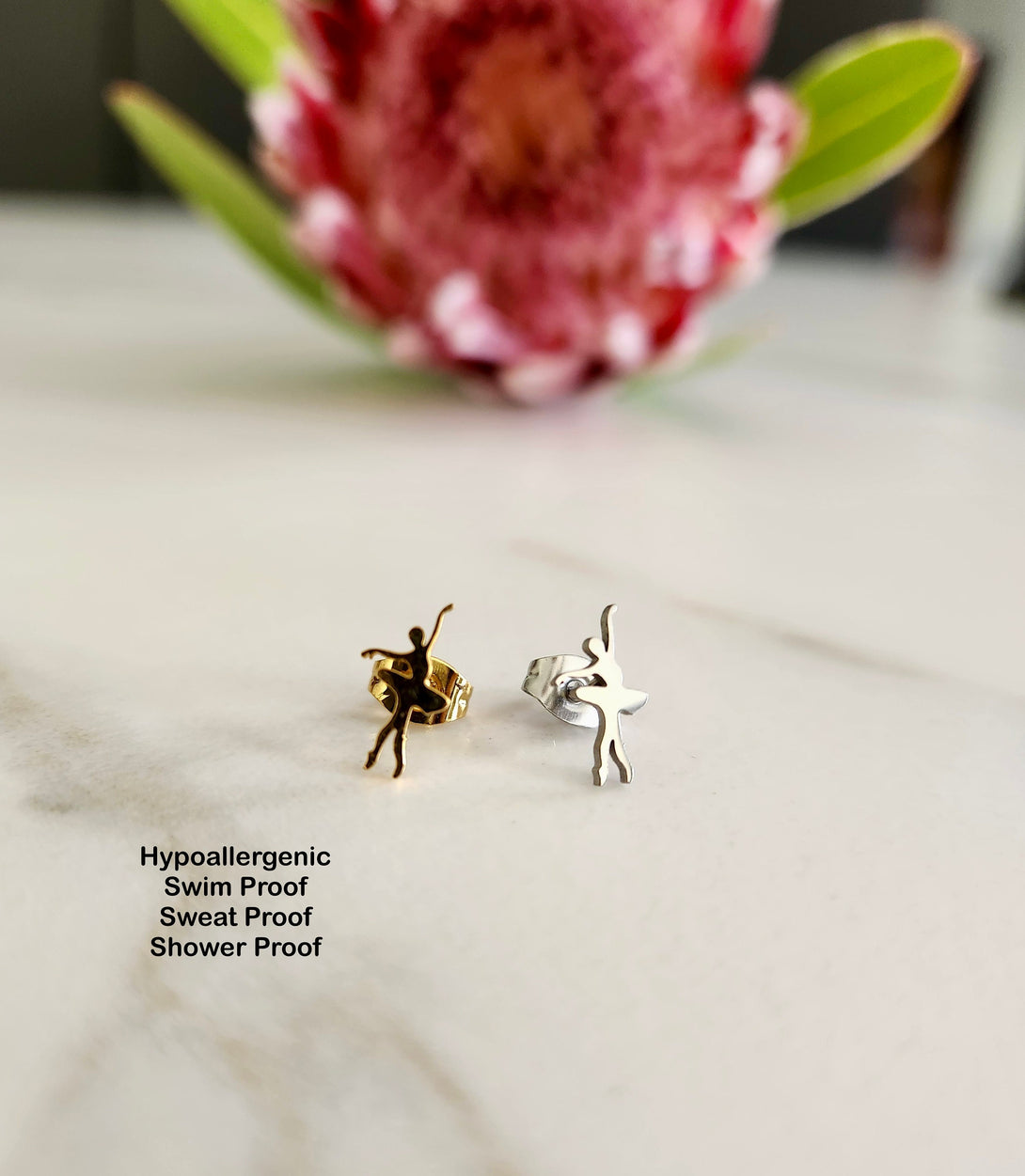 Pretty Ballerina Stud Earrings, Hypoallergenic Children's Jewellery