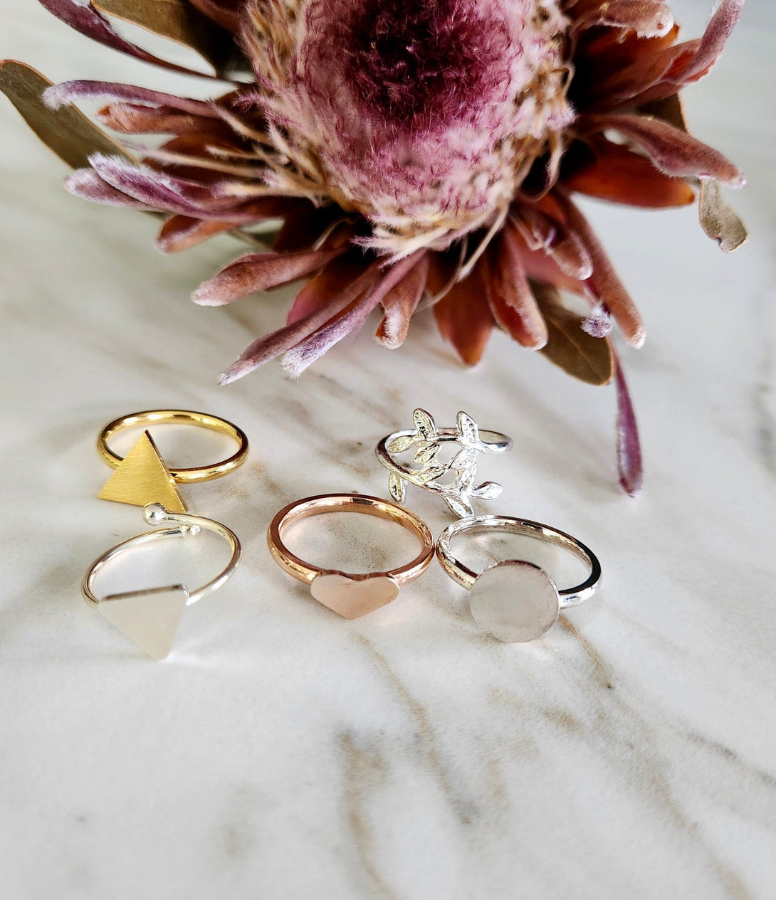 Charming Stainless Steel, Gold, Silver & Rose Gold Rings - Diverse Styles!