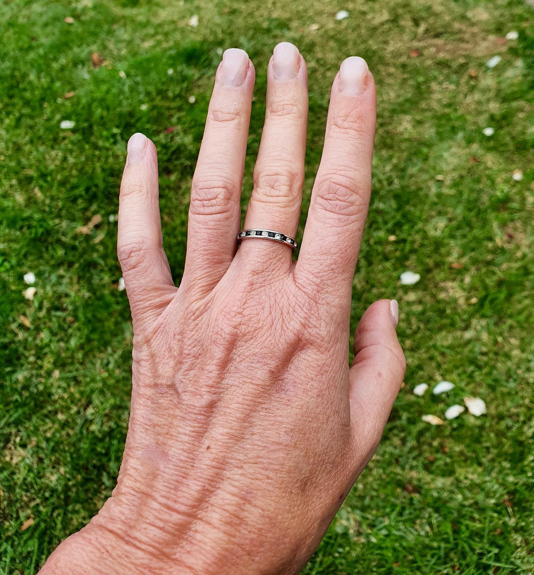 Sapphire Eternity Ring - Sterling Silver September Birthstone Jewellery Gifts