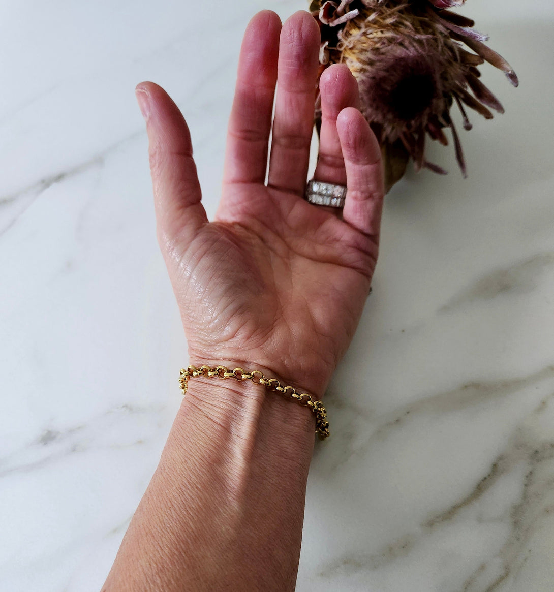 Unisex Silver Or Gold Belcher Link Chain Bracelet