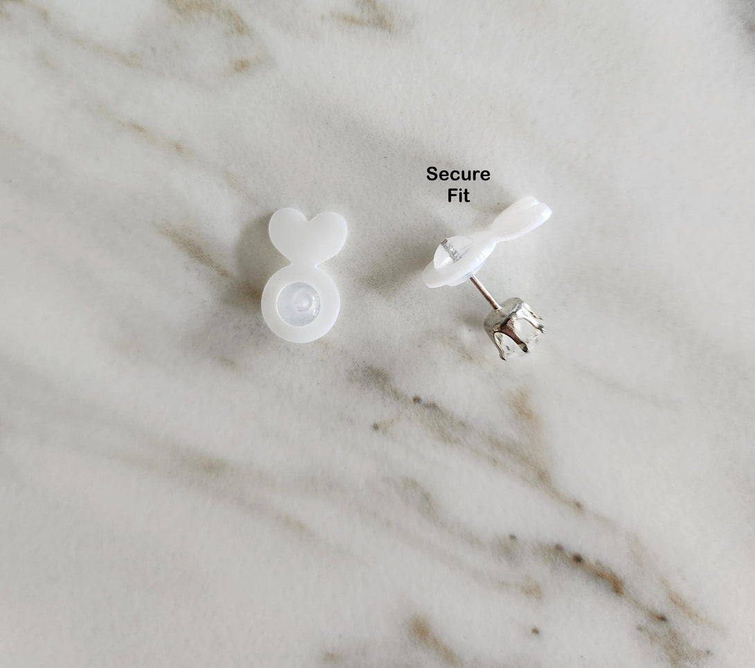 Metal Free Supportive Earring Lifters For Heavy Earrings And Stretched Lobes