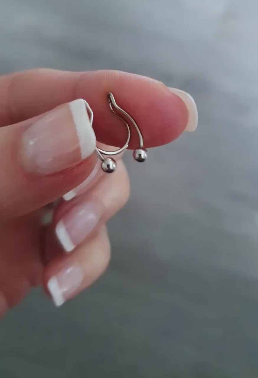 Faux Septum Piercing - Trendy Titanium Body Jewellery, No Piercing Needed